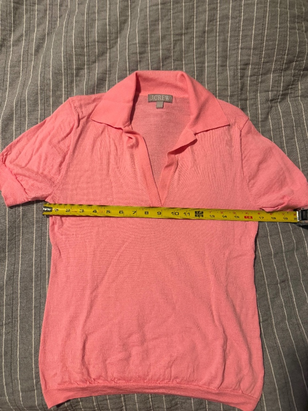 J Crew Short Sleeve Sweater Polo in Merino Wool Size L - Picture 5 of 6
